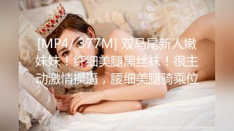 [MP4/ 377M] 双马尾新人嫩妹妹！纤细美腿黑丝袜！很主动激情操逼，腰细美腿骑乘位