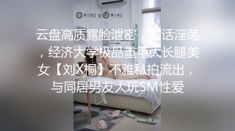 云盘高质露脸泄密，对话淫荡，经济大学极品重毛大长腿美女【刘X桐】不雅私拍流出，与同居男友大玩SM性爱