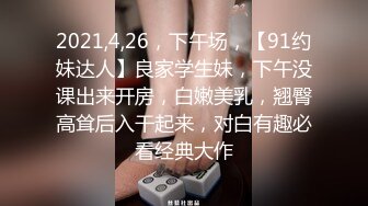 2021,4,26，下午场，【91约妹达人】良家学生妹，下午没课出来开房，白嫩美乳，翘臀高耸后入干起来，对白有趣必看经典大作