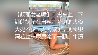 【靓丽女老师】，火车上，下铺的妹子在自慰，旁边的大爷大妈不少，太刺激了，厕所里隔着丝袜尿尿流了一腿，牛逼