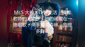 Mr.S 大神 KTV好生活，摸着老师的大奶子，她的闺蜜在一旁唱歌，伸手探索森林，别提多爽！